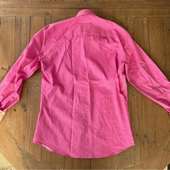 Bertigo pink slip cuff floral button down shirt men’s medium - Picture 7 of 10